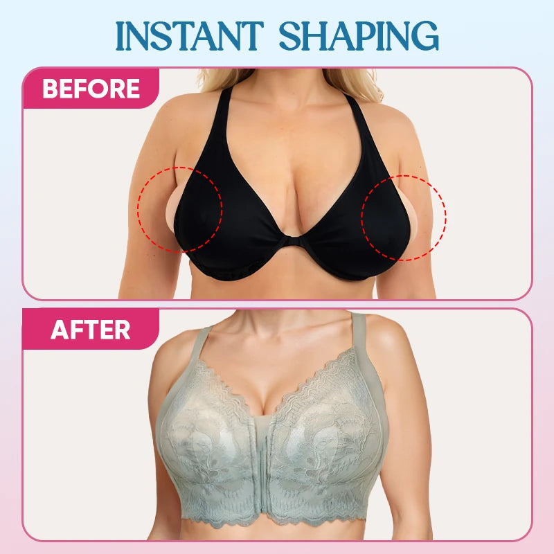 Ultra Soft Front Zip Wireless Lifting Bra