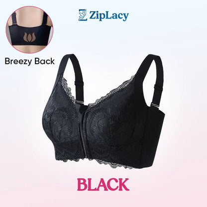 Ultra Soft Front Zip Wireless Lifting Bra