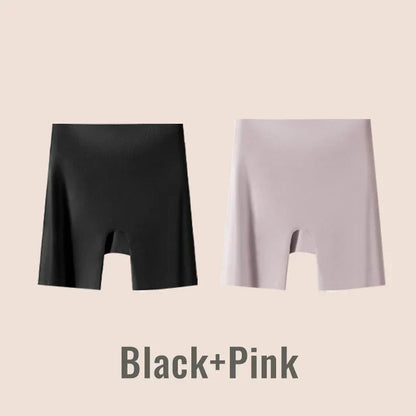 Women High-waist Ice Silk Underwear with Tummy-control Hip-lifting