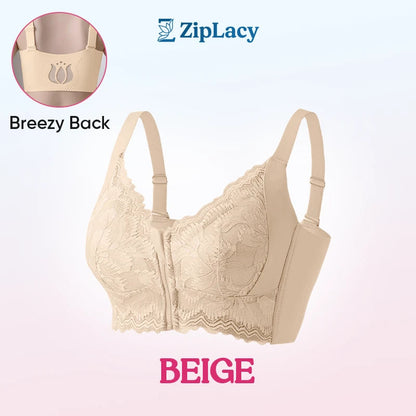Ultra Soft Front Zip Wireless Lifting Bra